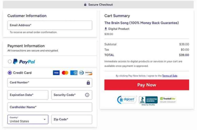 The Brain Song Order Page The Brain Song Order Page